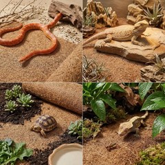 Reptile Carpet 30″x12″ 2 PCS Coconut Fiber Mat for 20 Gallon Reptile Tank,Tor…