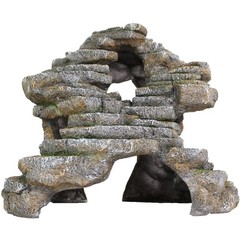 Durable Resin Hideout for Fish & Reptiles – Blue Camo