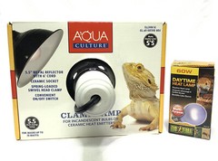 Aqua Culture Repta-clamp Lamp 75 Watt 5.5 Inch Ceramic With Switch 60 Watt Bulb