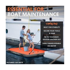 Inflatable Floating Dock Air Platform, 6/8/10ft Air Dock Platform Floating Is…