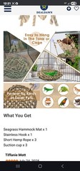 Bearded Dragon Hammock Reptile Katumo Pet Lounger Hanging Bed Swing Adjustable