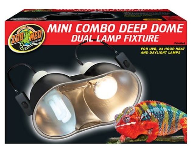 Zoo Med Mini Combo Deep Dome Dual Lamp Fixture