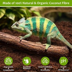 Riare 4 Pack Natural Coconut Fiber Substrate for Reptile- Premium 4 pack