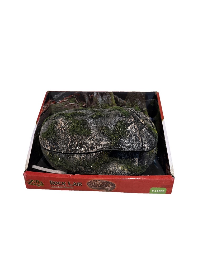 Zilla Extra Large Rock Lair, Naturalistic Hide, Supports Shedding and Egg-Laying