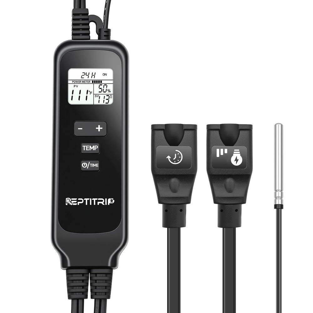 REPTITRIP 2-Socket Reptile Dimming Thermostat PID Controller Timer