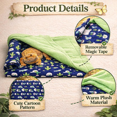 Bearded Dragon Tank Accessories, Reptile Bedding Hammock Soft Fabric Warm Sleepi
