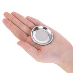 SynHHergyx 4 Pcs Hermit Crab Food & Water Bowl, Small Stainless Steel