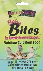 Nature Zone Juvenile Bearded Dragon Baby Bites Nutritious Soft Moist Food 2 oz
