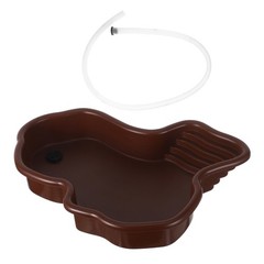 Light Brown Large Turtle Bathing Pool ABS Durable Reptile Soaking Tub