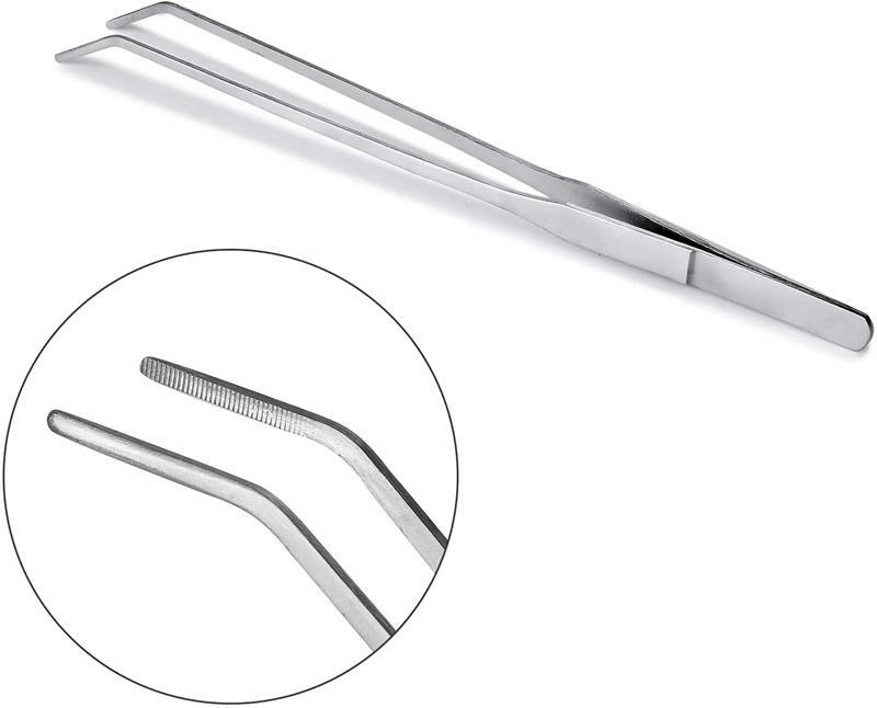 Pet Reptile Feeding Tongs Forceps Tweezers Curve & Straight 11″ 27cm