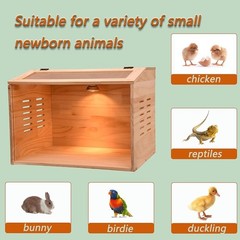 110V 50W Heating Lamp Brooder Box Chicks Ducklings Puppies Non-Toxic Wood New