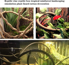 Bearded Dragon Tank Accessories Lizard Large Hammock Jungle Climber Vines Fle…