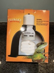 Flukers Mini Sun Dome Deep Flush Mount Lamp 5.5 in 100 Watt Max Turtles Reptiles