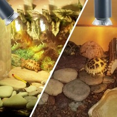 2) 4 Packs 50W UVA UVB Reptile Light Bulbs Heat Lamp Bulbs for Reptiles 8 Total
