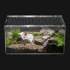Modern Hermit Crab Habitat – Magnetic Lid & Easy-Clean Seamless Design, 0.79 Gal