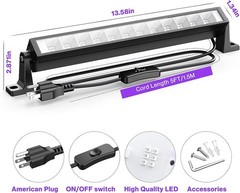 40W LED Black Light Bar for Glow Party, Blacklight with Plug &Switch,