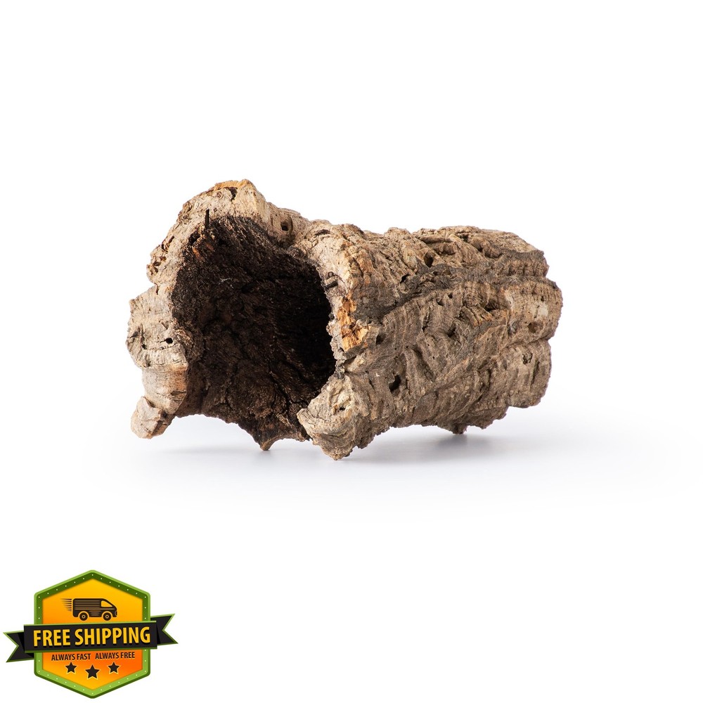Galapagos Natural Cork Bark Reptile Terrarium Tube 7-9″