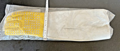 Vet reptile snake gloves, 20″-22″ Large-XLarge, yellow, with metal dots, New