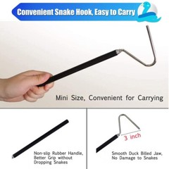 47″ Heavy Duty Snake Tongs Hook Reptile Grabber Catcher Wide Jaw Handling Tool