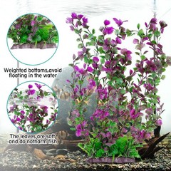 Hamiledyi Aquarium Plastic Plants Aquarium Decor Artificial Fish Tank Plants,…