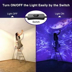 Onforu 2 Pack 60W LED Black Lights, Blacklight Flood Light with