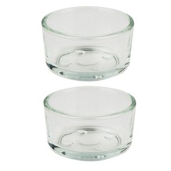 4Pcs Durable Glass Pet Reptile Feeder Bowls Clear Food and Water Dish