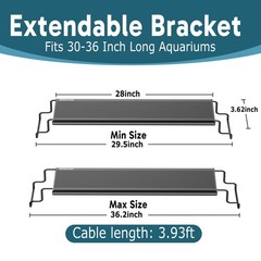 24/7 LED Aquarium Light with Remote for 30-36 Inch Plant & Fish Tank IP68, 12…