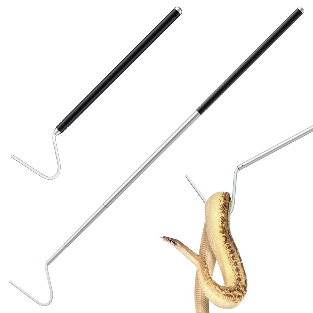 40 Inch Snake Hook Reptile Grabber Telescopic Stainless Steel Catcher Tool Porta