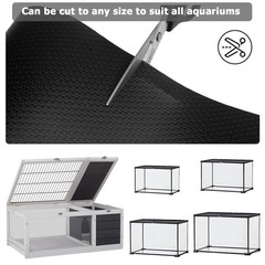 120 Gallon Reptile Terrarium Mat Liner, 96″ X 24″ 24 X 96-inches, Black