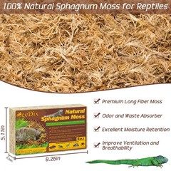 6 oz Premium Sphagnum Moss Reptiles 8 qt Dried Long Fiber Terrarium Bedding