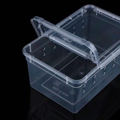5 PCS Small Spider Terrariums, Transparent Reptile Breeding Box Hatching Case