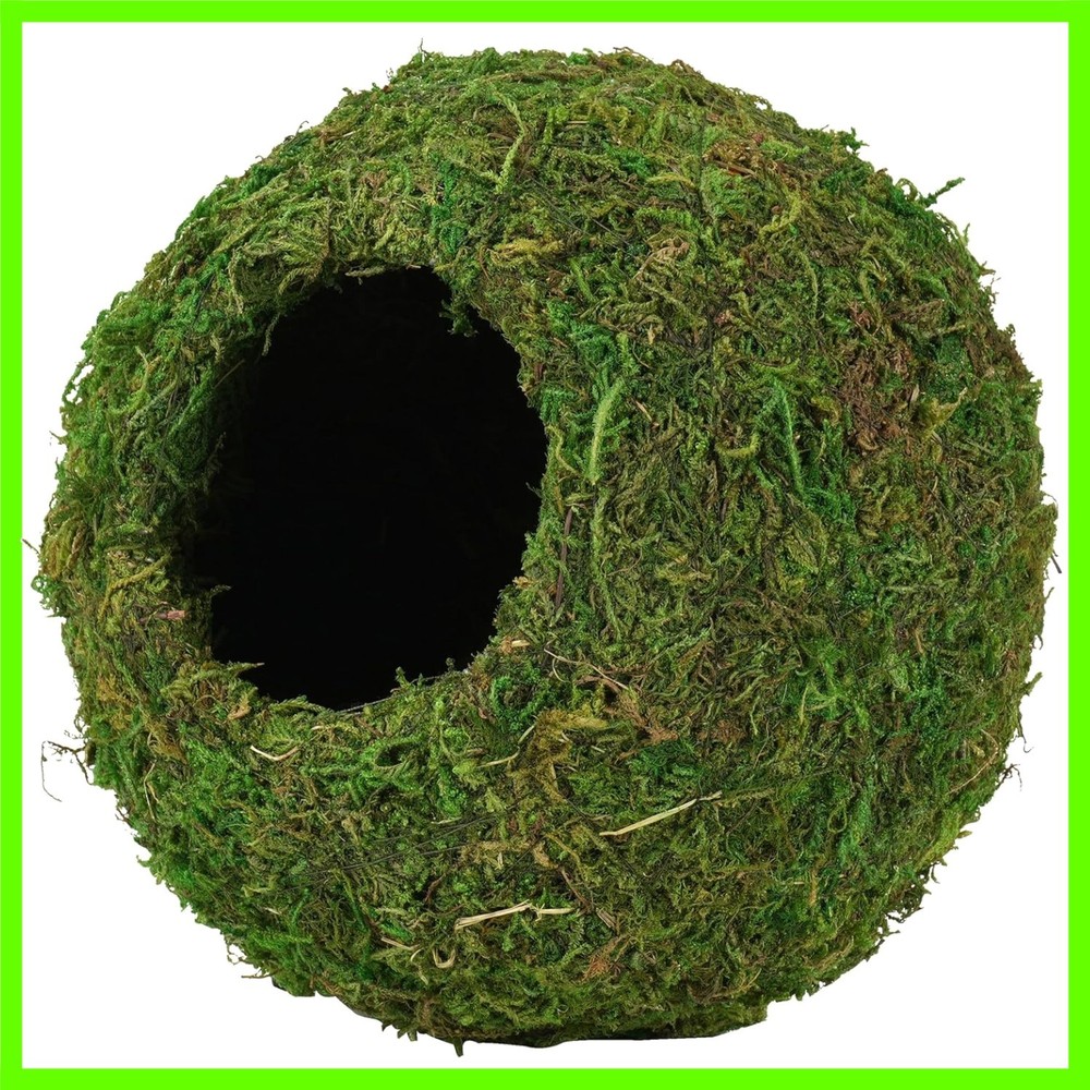 Mossy Caves, Artificial Green Moss Caves Hide for Pet Reptile Frogs and Snake…