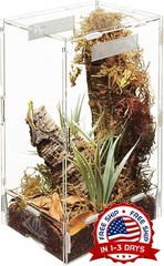 Kit De Inicio Para Terrario De Pc Para Reptiles, Antirroturas,Tamaño: Grande NEW