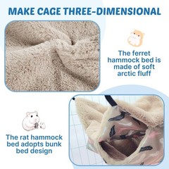 2 Pieces Guinea Pig Rat Ferret Hammocks and Warm Beds for Small Animals Pet, …