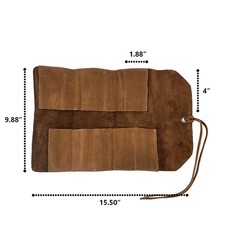 Hide & Drink, Rustic Small Tool Roll-Up Bag (10 Slots), Portable Carry-On Pou…