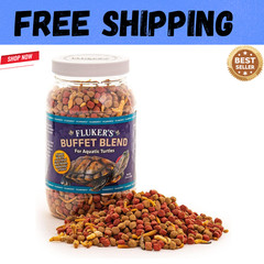 Fluker’s Buffet Blend: Nutritious Aquatic Turtle Food, 7.5oz