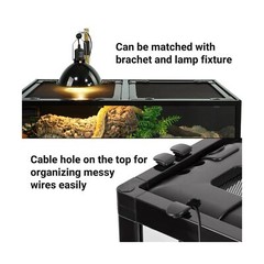 REPTIZOO 34 Gallon Glass Reptile Terrarium, 36″ x 18″x 12″ Wide & Low Reptile…