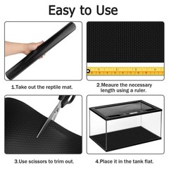 120 Gallon Reptile Terrarium Mat Liner, 96″ X 24″ 24 X 96-inches, Black