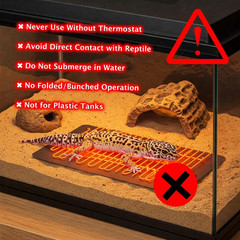 Reptile Heat Pad, 6″ X 8″ 8W, Heating Pad for Reptile Tank, Lizard, Snake, Beard