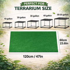 47″ X 24″ Large Reptile Carpet Terrarium Liner Bedding Reptile Substrate Mat Tan