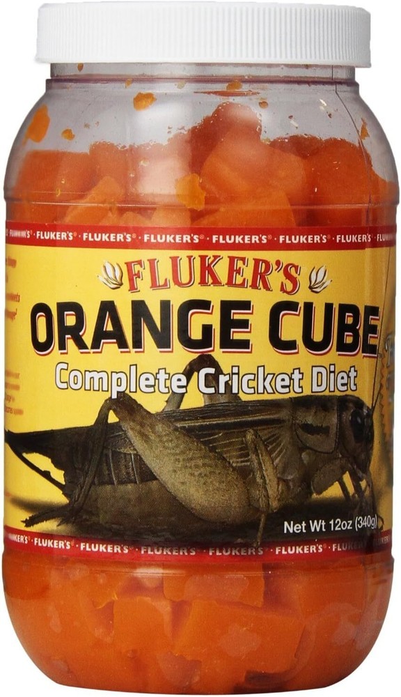 Fluker’s Orange Cube Complete Cricket Diet, Gut Load Food, 12 oz