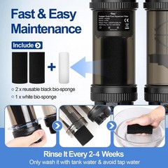 Fish Tank Filter Hang on Back Aquarium Filter | 120GPH 8.5W