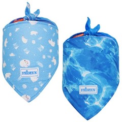 2 Pack Dog Instant Cooling Bandanas Breathable Dog Scarf Triangle Size Adjust…