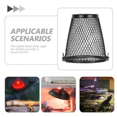 Reptile Anti-Scald Lampshade, Heat Lamp Mesh Cage Lampshade Cover for Turtles
