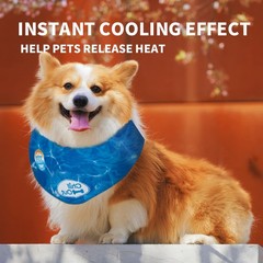 Dog Ice Bandana Cooling Neck Wraps Pet Collar Summer Heat Relief Accessory