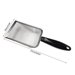 Stainless Steel Reptile Sand Substrate Scoops Shovel Sifter Mesh Metal Reptile