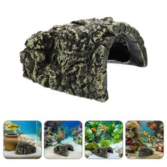 2 PCS Amphibian Habitat Reptile Basking Platform Hideout Fish Decoration