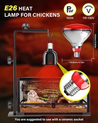 Heat Lamp Bulbs for Chickens Coop Brooder,150 Watt Reptile Heat Lamp Bulb Inf…