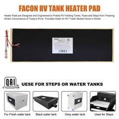 Facon 7-1/4″ x 25″ RV Tank Heater Pad with Automatic Thermostat – 2Packs, RV …