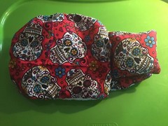 SPANISH SKULL PRINT LRG RESTING BED COVER ONLY /NO FRAME BED 4 BEARDED DRAGONS